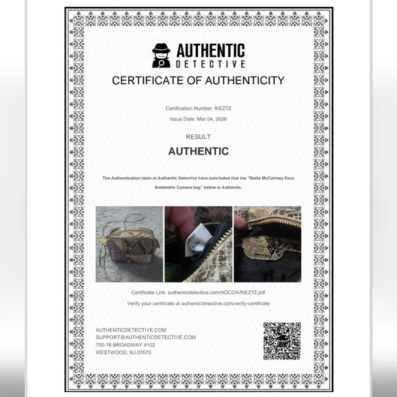 Stella McCartney Faux-Snakeskin Irredesent Camera/Crossbody (EUC)(RARE)(COA)🤍✨️ - Picture 17 of 17